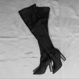 Cape Robbin Black Over the Knee Boots - Brand New